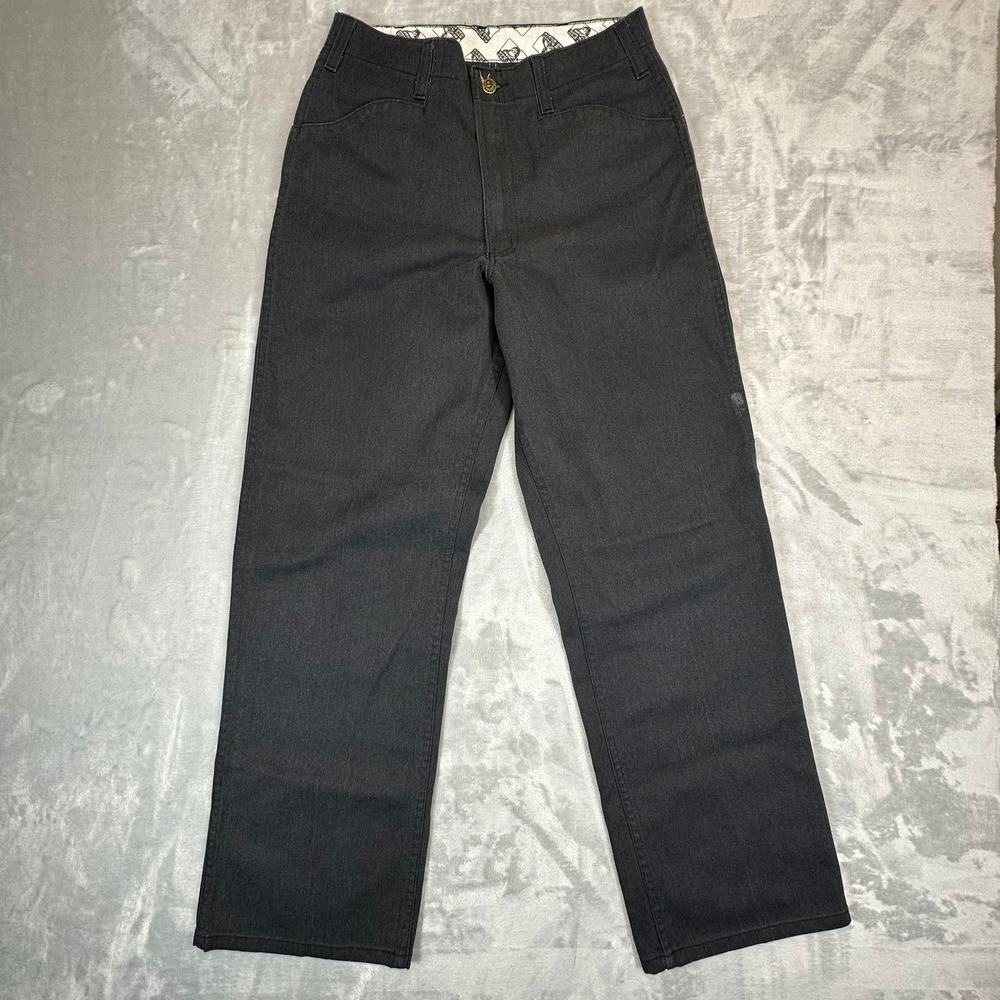 Ben Davis Work Pants Mens 31 Charcoal Gorilla Cut Wide Leg Vintage Twill Grey